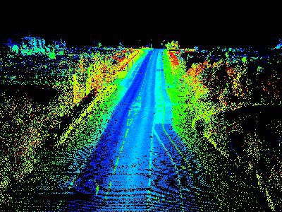 Visualization of LiDAR point clouds capturing detailed topographical data.